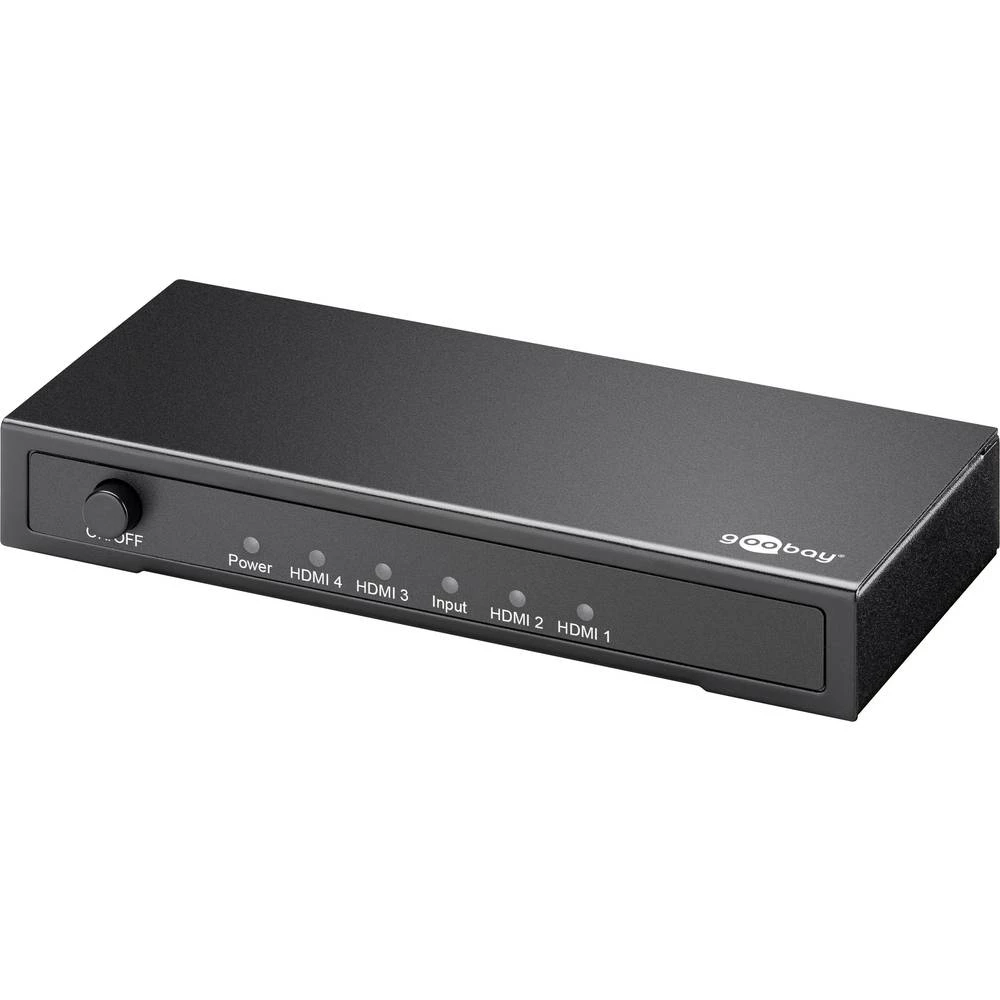 4 ulaza HDMI razdjelnik Goobay 58978 LED zaslon, Podržava Ultra HD 3840 x 2160 piksel Crna slika