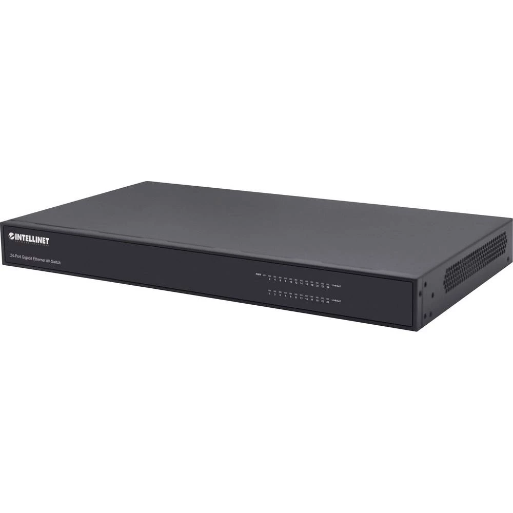 Intellinet 24-Port Gigabit AV-Switch Ports auf der Rückseite Desktop und 19" Rackmount Mrežni preklopnik 10 / 100 / 1000 Mbit/s slika