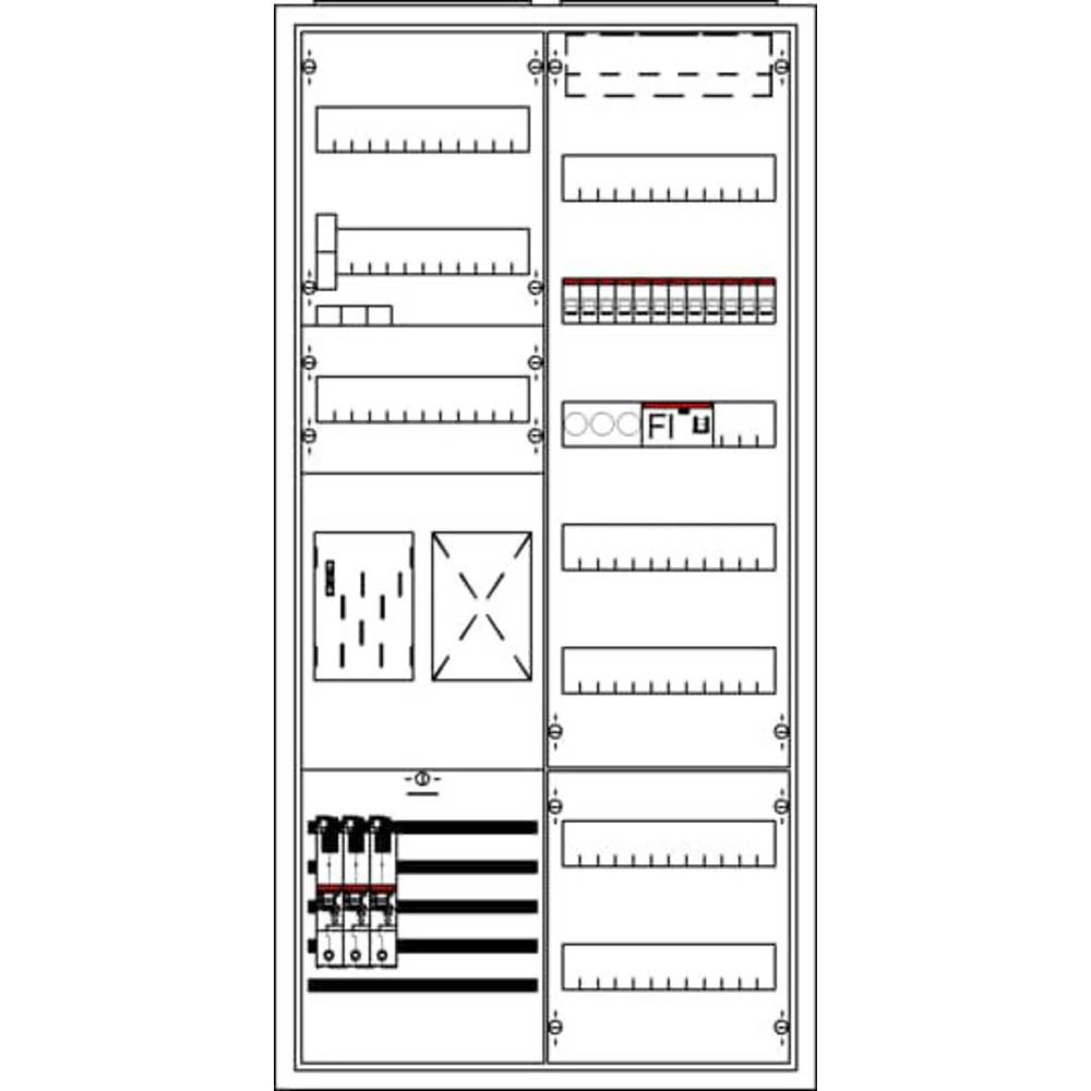 Striebel & John 2CPX035860R9999 KS729A63K ormar za brojilo   Broj redova = 7 slika