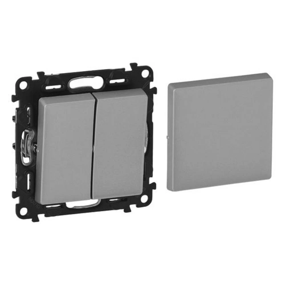 Legrand   izmjenični prekidač  Valena Life Allure aluminij boja 752321 slika
