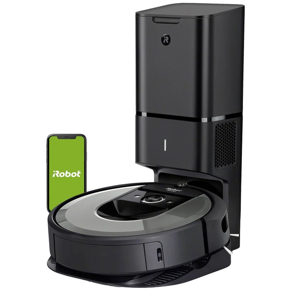 iRobot Roomba i7556 robot za usisivanje srebrna, crna upravljano aplikacijom, kompatibilno s amazon alexa, kompatibilno slika