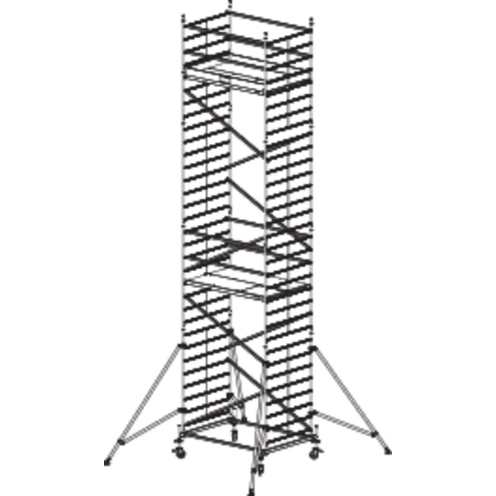 Sinterbronze (value.2976892) Skela Mobilna Radna visina (maks.): 9.30 m Krause ProTec XXL 911179 Srebrna 220 kg slika