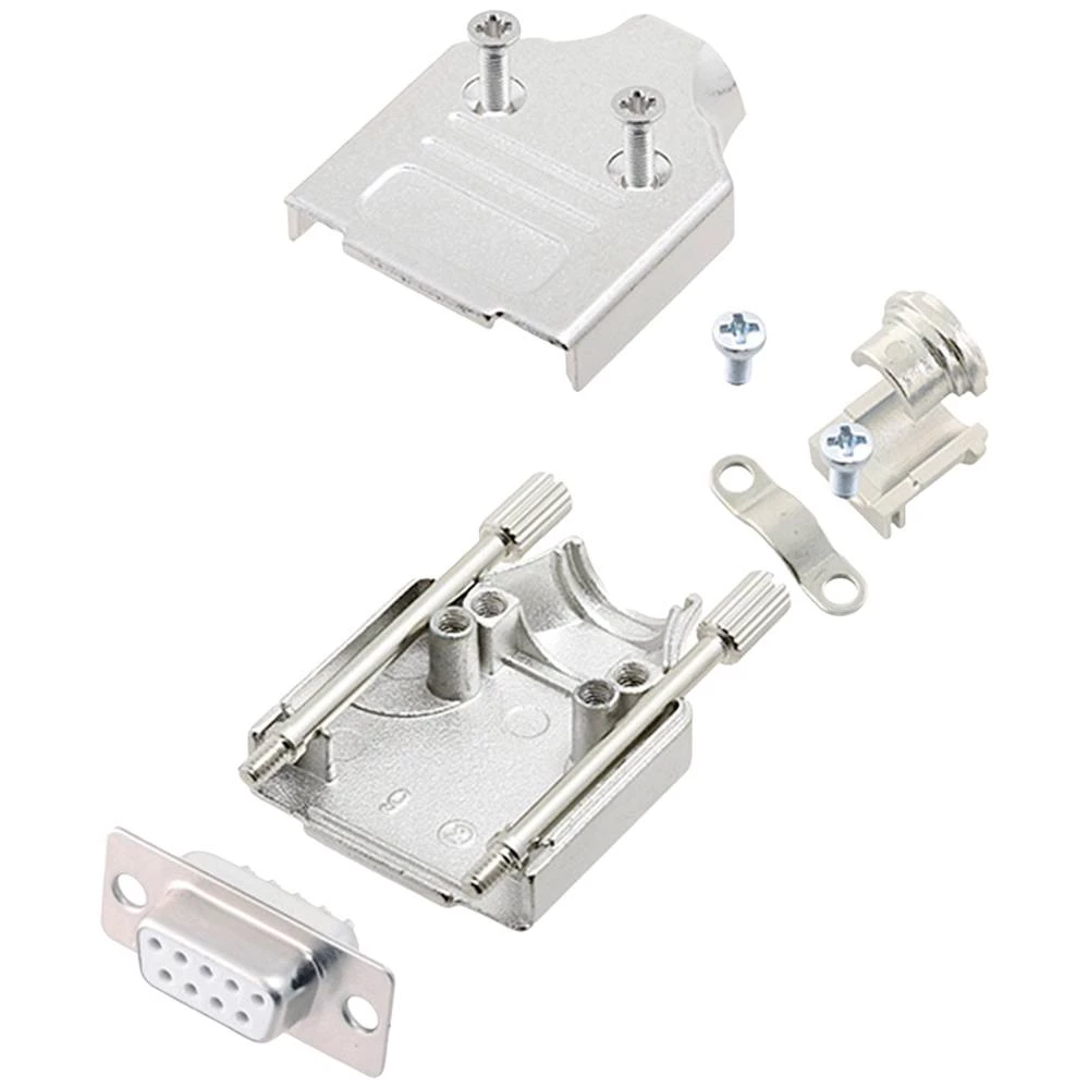 Višestruki ženski konektor D-SUB komplet 180 ° Broj polova: 9 Lemni kup encitech MHDM-09-DMS-W-K 1 ST slika