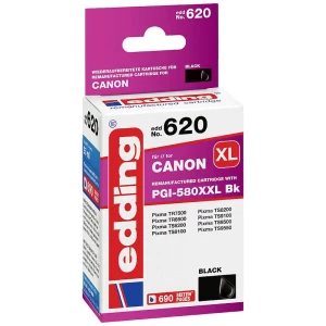 edding uložak za pisač EDD-620 zamjenjuje Canon PGI-580XXLBK - crni - sadržaj: 25 ml Edding patrona tinte zamijenjen Canon PGI-580XXLBK kompatibilan  crn EDD-620 18-620 slika