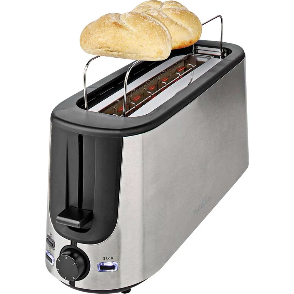 Nedis KABT310EAL toster aluminij boja, crna slika