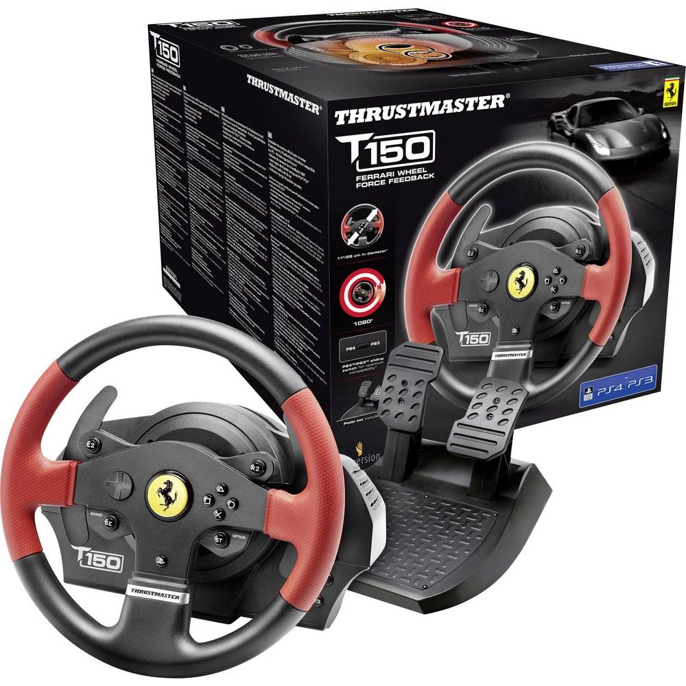 Thrustmaster T150 Ferrari Wheel Force Feedback upravljač USB 2.0 PC, PlayStation 3, PlayStation 4 crna, crvena uklj. ped slika
