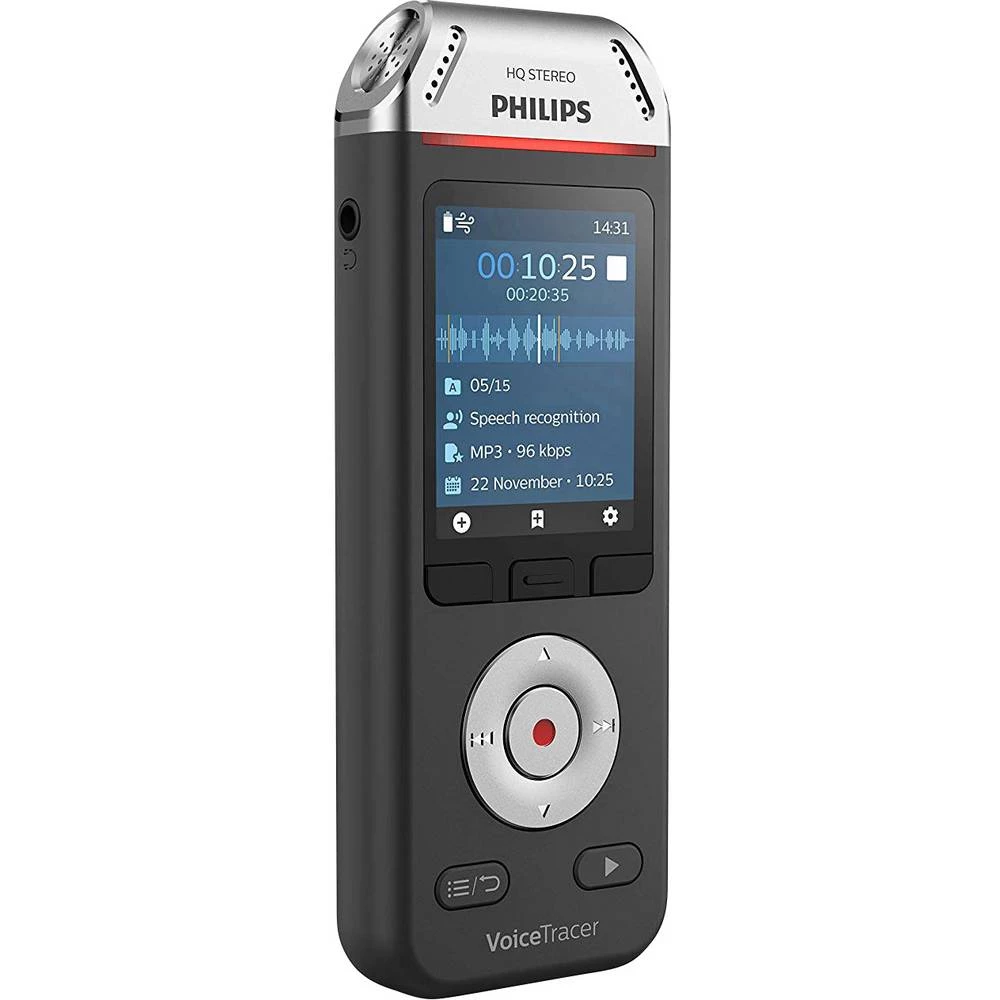 Digitalni diktafon Philips DVT-2810 Vrijeme snimanja (maks.) 2147 h Crna/srebrna slika