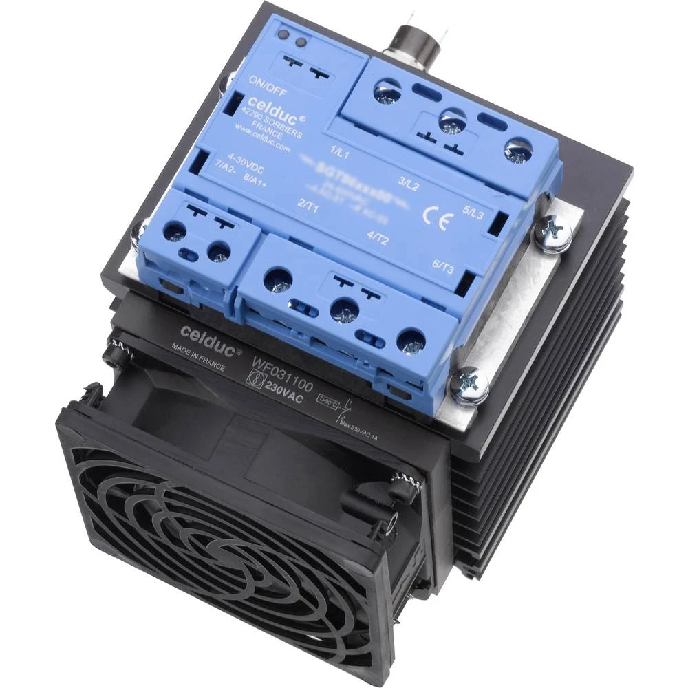 <br>  celduc® relais<br>  poluvodički relej<br>  SGT8698504<br>  <br>  Preklopni napon (maks.): 520 V/AC, 520 V/DC<br>  nulti napon uklopa<br>  1 St.<br> slika