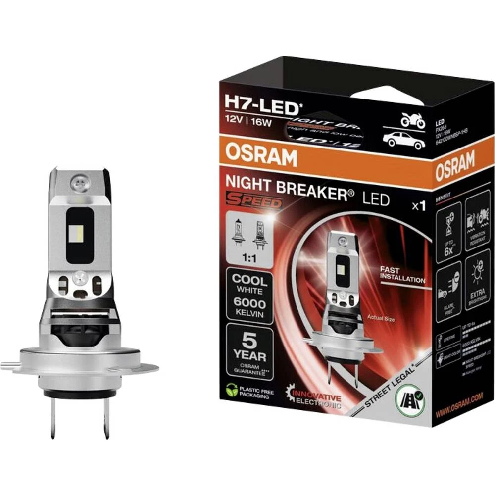 OSRAM 64210DWNBSP-1HB led žarulje Night Breaker® LED H7 16 W 12 V slika