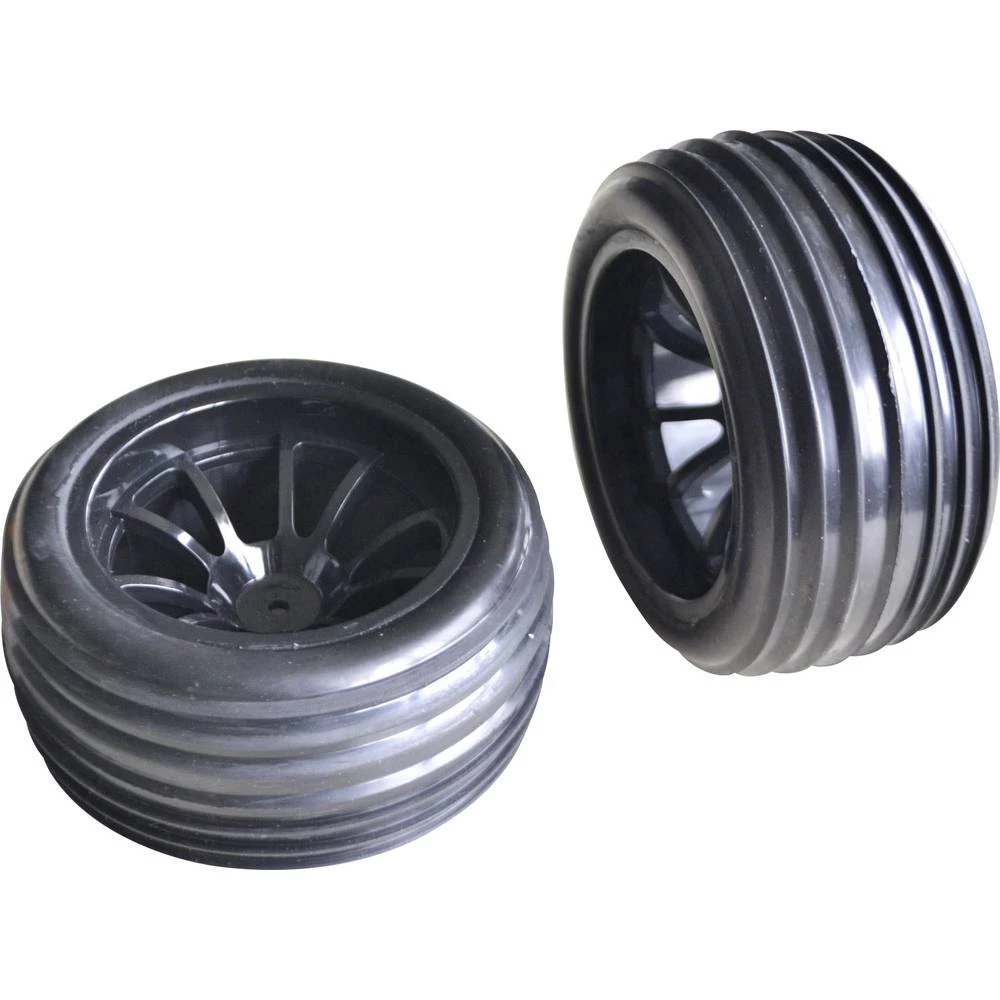 Reely 1:10 Truggy Kompletni kotači Zasječene gume 6 duplih krakova Crna 1 Set slika