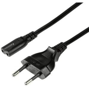 LogiLink struja priključni kabel [1x europski muški konektor - 1x ženski konektor za manje uređaje c7] 3.00 m crna slika