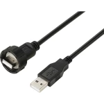 USB 2.0 muški na muški kabel s navojem, IP67, 0,5 m TC-E13T-MU2-MWA/NWA-0.5PV-S Vodootporni plastični kabel TC-13543536
