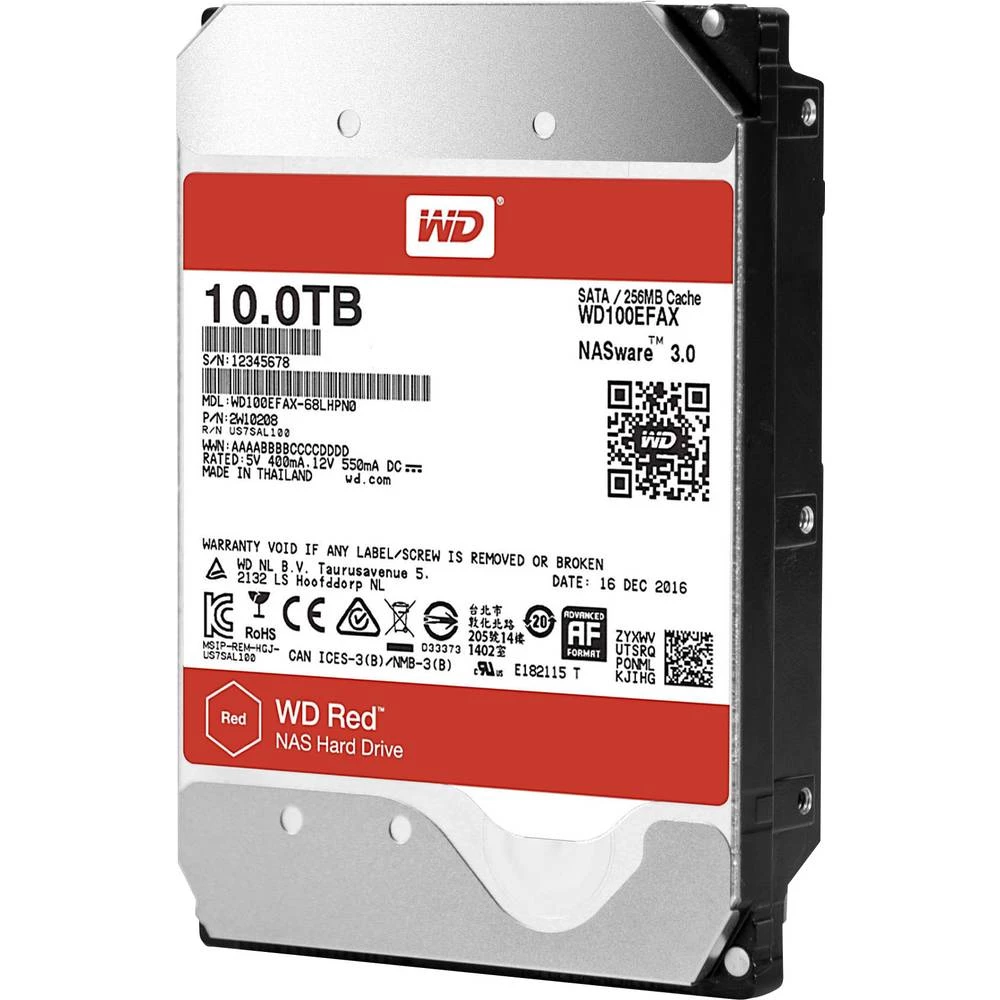 Unutarnji tvrdi disk 8.9 cm (3.5 ) 10 TB Western Digital Red™ Bulk WD100EFAX SATA III slika