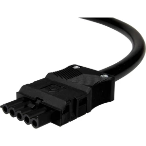 Adels-Contact 14846520 mrežni priključni kabel slobodan kraj - mrežni konektor Ukupan broj polova: 4 + PE crna 2.00 m 20 St. slika