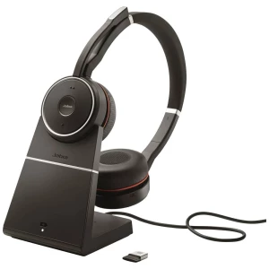 Jabra Evolve 75 Second Edition - MS Teams telefon On Ear Headset bežični, Bluetooth®, žičani stereo crna smanjivanje šuma mikrofona, poništavanje buke slušalice s mikrofonom, uklj. stanica za punje... slika