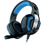 Berserker Gaming FREYER igraće naglavne slušalice sa mikrofonom 2x 3,5 utičnica (mikrofon/slušalice), USB sa vrpcom, stereo preko ušiju crna, plava boja
