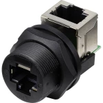 TRU COMPONENTS TC-E13T-FR6-PRF-90 RJ45 utičnica na utičnicu (90°) stražnja montaža IP67 (s navojem) TC-13543660 Broj pol