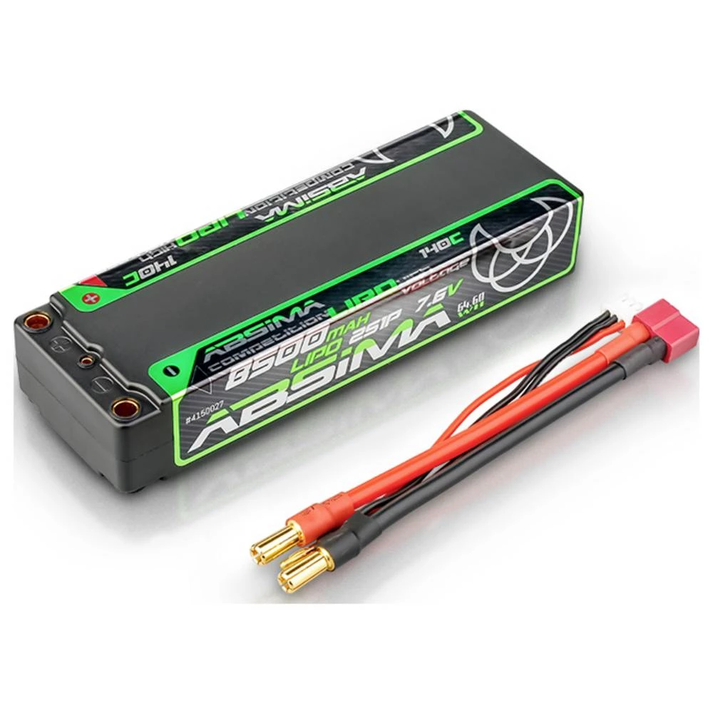 Absima lipo akumulatorski paket za modele 7.6 V 8500 mAh Broj ćelija: 2 140 C tvrdo kućište 5 mm, T utikač slika