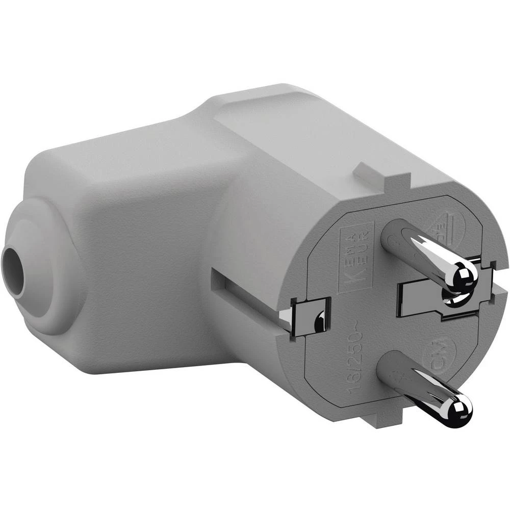 Kutni utikač sa zaštitnim kontaktom Polipropilen 250 V Bijela IP20 Bachmann 960.202 slika