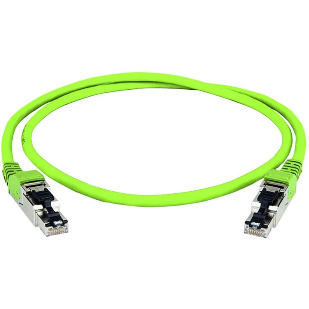 LAN (RJ45) Mreža Priključni kabel CAT 5 SF/UTP 5 m Zelena PUR plašt Telegärtner slika