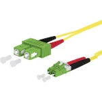Staklena vlakna Svjetlovodi Priključni kabel [2x SC APC utikač - 2x Muški konektor LC] 9/125 µ Singlemode OS2 1 m Metz Con