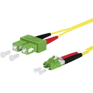 Staklena vlakna Svjetlovodi Priključni kabel [2x SC APC utikač - 2x Muški konektor LC] 9/125 µ Singlemode OS2 1 m Metz Con slika