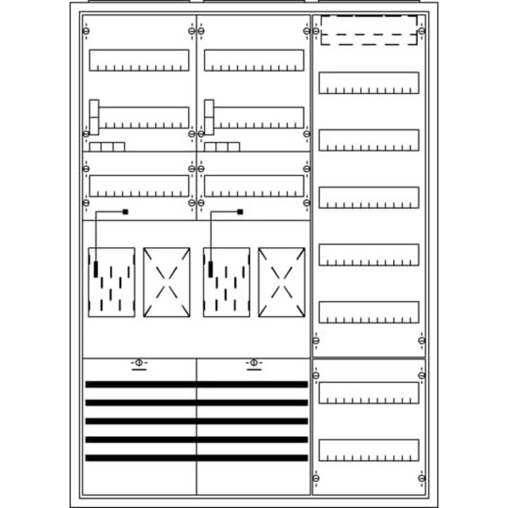 Striebel & John 2CPX035844R9999 KS713 ormar za brojilo   Broj redova = 3 slika