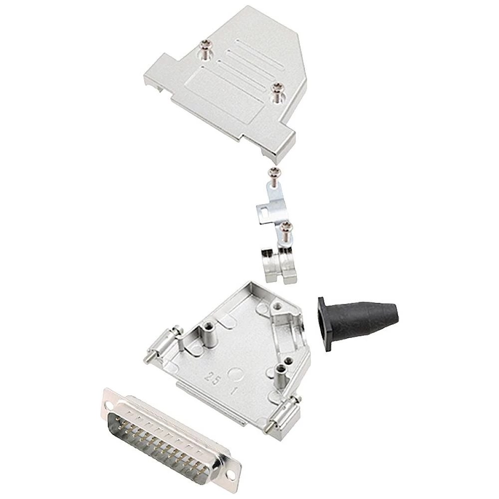 Komplet D-SUB pinskih konektora 45 ° Broj polova: 25 Lemni kup encitech DTSL25-SJSRG-S-DBP-W-K 1 ST slika