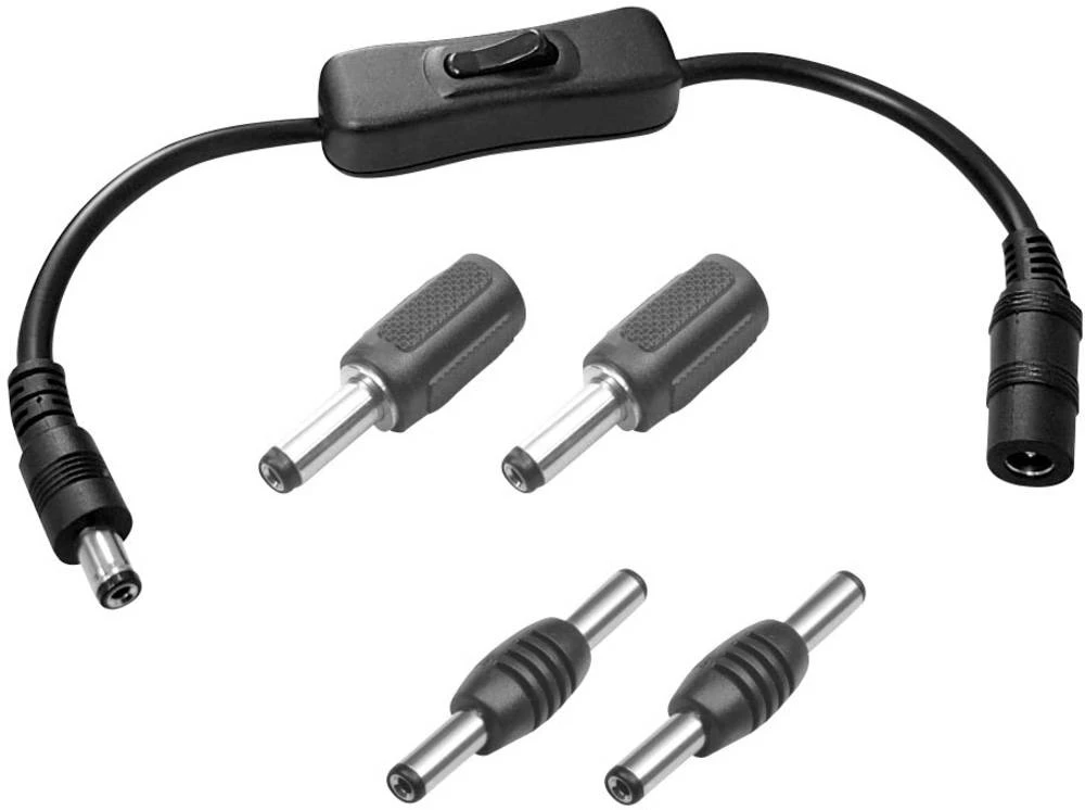 TRU COMPONENTS Niskonaponski produžni kabel Niskonaponski adapter-Niskonaponski konektor 2.1 mm 5.5 mm 20 cm 1 ST slika