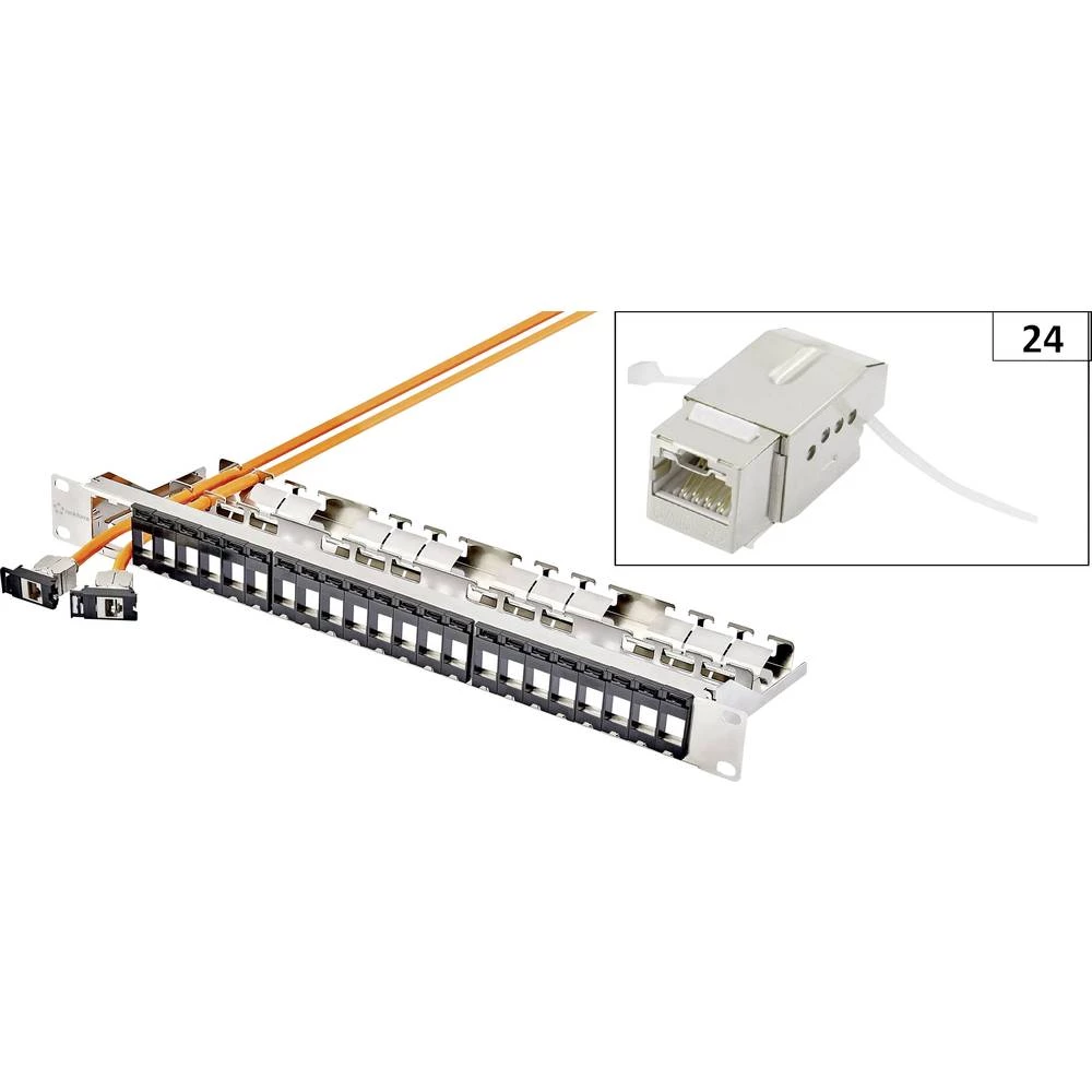 24 ulaza Mreža Patch panel Renkforce KS10 CAT 6A 1 HE slika