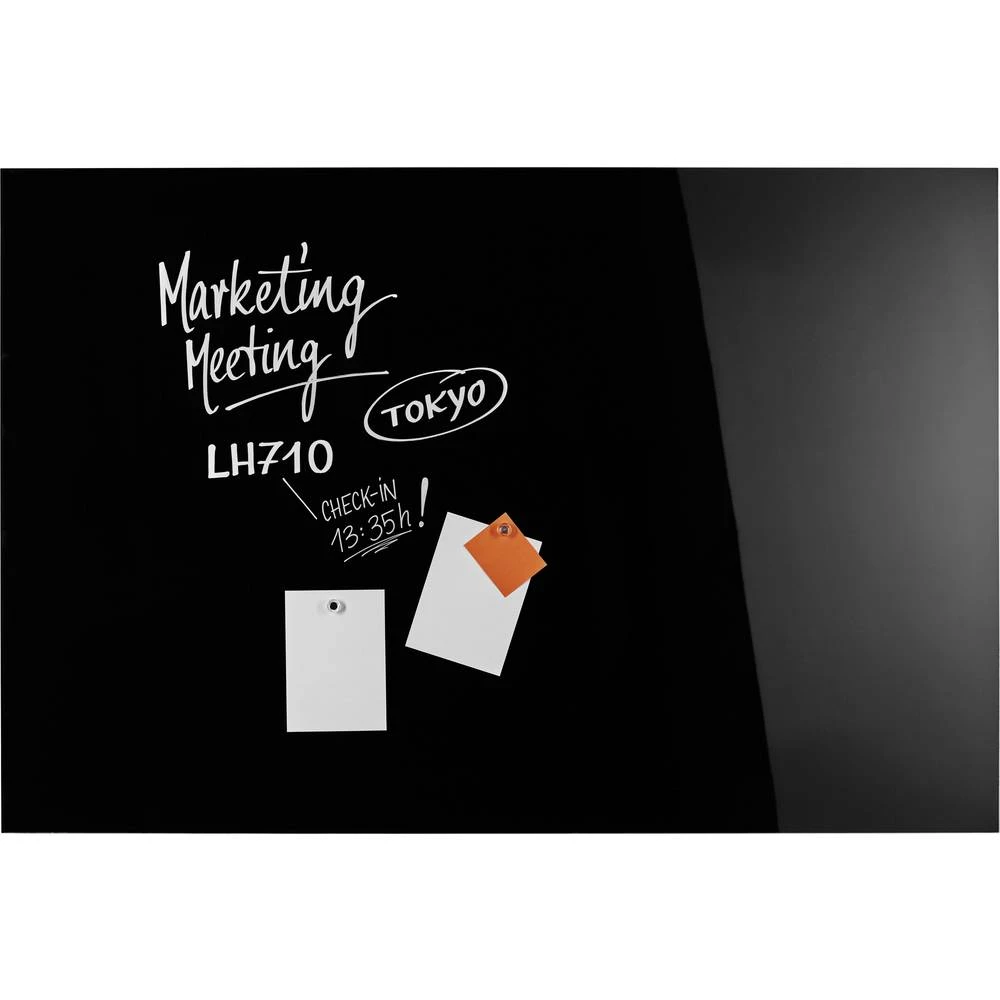 Magnetoplan magnetska ploča od stakla  (Š x V) 1500 mm x 1000 mm crna 13408012 slika