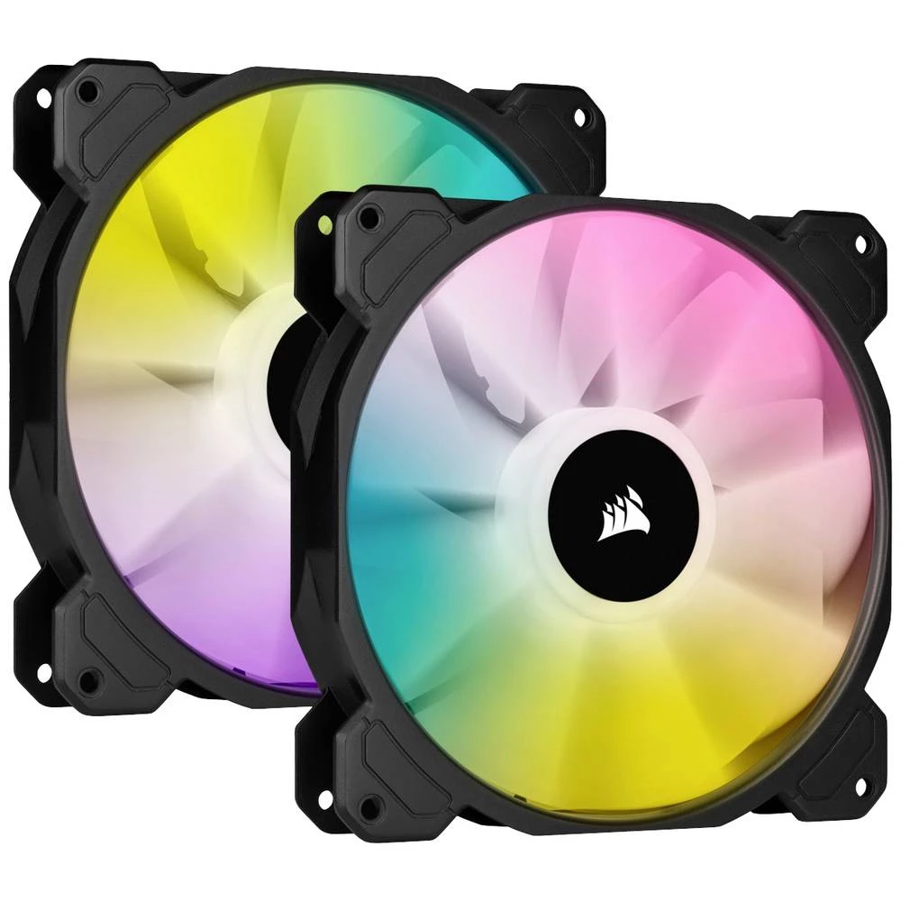 Corsair SP140 RGB ELITE ventilator kućišta računala 14 cm crna 2 kom. Corsair SP140 RGB ELITE ventilator za PC kućište crna slika