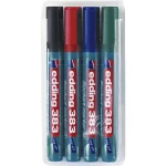 Edding 4-383-4 Flipchart marker 383 Set klinasti vrh 1 - 5 mm crna, plava boja, crvena, zelena 4 St.