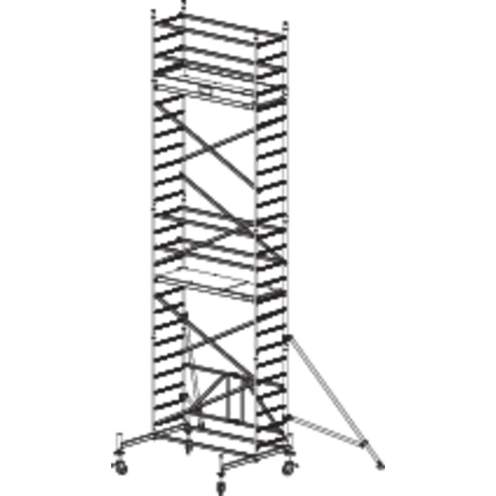 Sinterbronze (value.2976892) Skela Sklopiva, Mobilna Radna visina (maks.): 7.80 m Krause ProTec XS 920058 Srebrna 154 kg slika