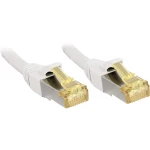 LINDY 47329 RJ45 mrežni kabel, Patch kabel cat 6a (sirovi kabel cat 7) S/FTP 15.00 m bijela sa zaštitom za nosić 1 St.