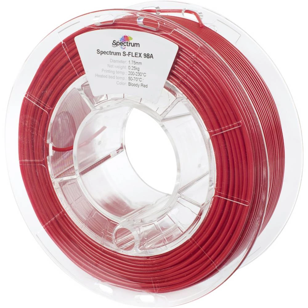 Spectrum Filaments 80528 S-Flex 98A 3D pisač filament fleksibilni filament fleksibilan, kemijski otporan, bez iskrivljen slika