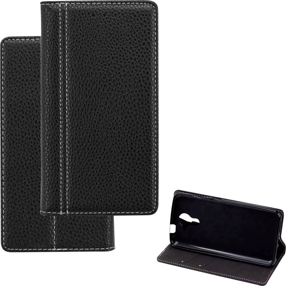 iPhone sklopivi etui Perlecom Pogodno za: Apple iPhone 5, Apple iPhone 5S, Apple iPhone SE, Crna slika