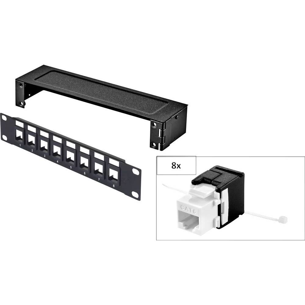 8 ulaza Mreža Patch box Renkforce WF CAT 6 1 HE slika