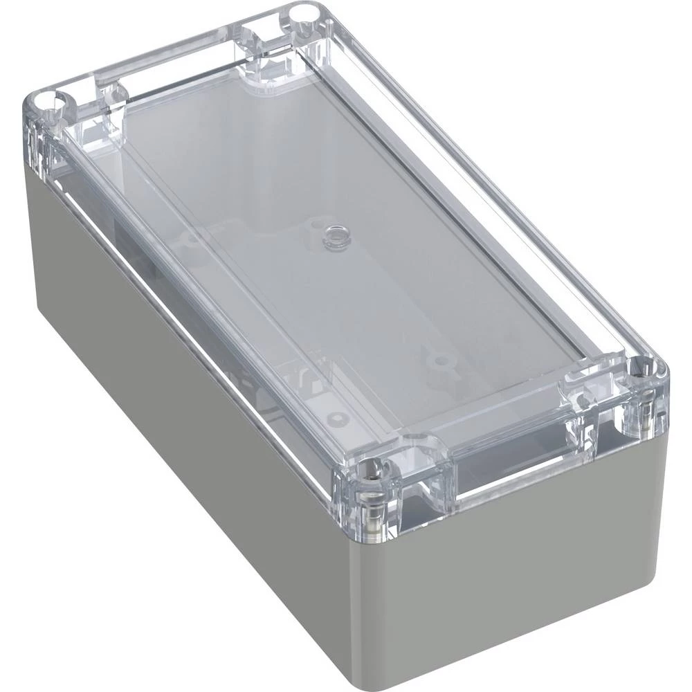 TRU COMPONENTS 6U07160806437 TC-13865132 industrijsko kućište 160 x 80 x 60 ABS-PC svijetlosiva, prozirna 1 kom. slika
