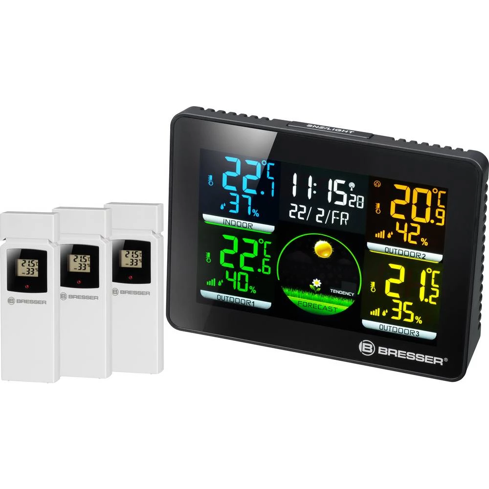 Bresser Optik Thermo Hygro Quadro NLX termo/higrometar crna slika