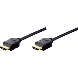 HS HDMI priključni kabel Digitus [1x HDMI-utikač  1x HDMI-utikač] 2m, crn, AK-330114-020-S slika