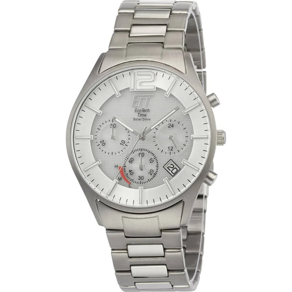 ETT Solarni Kronograf EGT-12047-41M (&Oslash; x V) 42 mm x 11 mm Titan, Titan (brušeni) Materijal kućišta=Titan Materijal (naruk slika