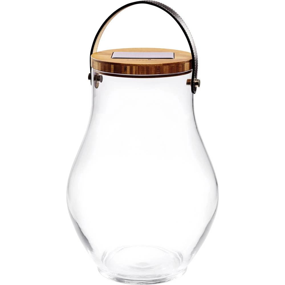 Dekoracijsko svjetlo LED Toplo-bijela Krinner Deco Glass "Bold" 22520 Bistra, Bambus boja, Crna slika