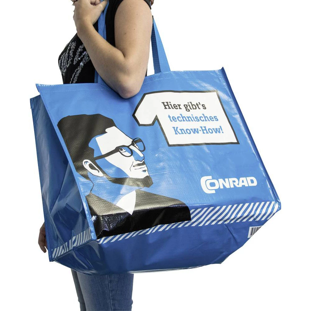 Conrad torba za kupovinu Veličina XXL 74 l (Š x V x D) 55 x 42 x 32 cm Cian, bijela, crna 1414248 slika