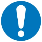 obvezni znak Znak uzvika, Higijena i udaljenost samoljepljiva folija (Ø) 200 mm  ISO 7010 1 St.