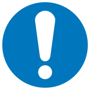 obvezni znak Znak uzvika, Higijena i udaljenost samoljepljiva folija (Ø) 200 mm  ISO 7010 1 St. slika