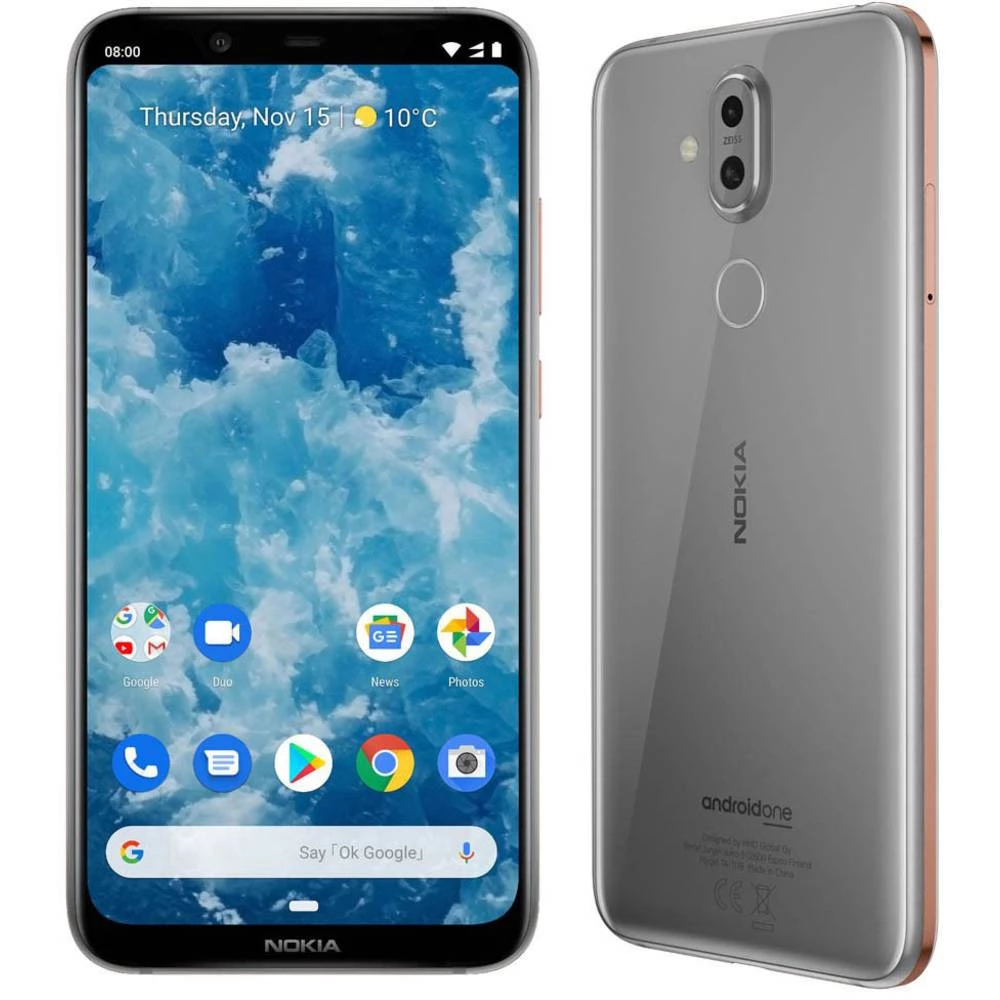 Nokia 8.1 64 GB Srebrna Dual-SIM Android&trade; 9.0 12 MPix, 13 MPix slika
