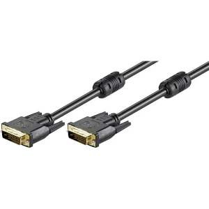 Goobay DVI Priključni kabel [1x Muški konektor DVI, 24 + 1 pol - 1x Muški konektor DVI, 24 + 1 pol] 15 m Crna slika