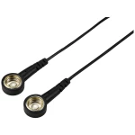 TRU COMPONENTS TC-12356296 ESD kabel za uzemljenje  crna 2.40 m pritisni gumb 10 mm, pritisni gumb 10 mm pritisni gumb