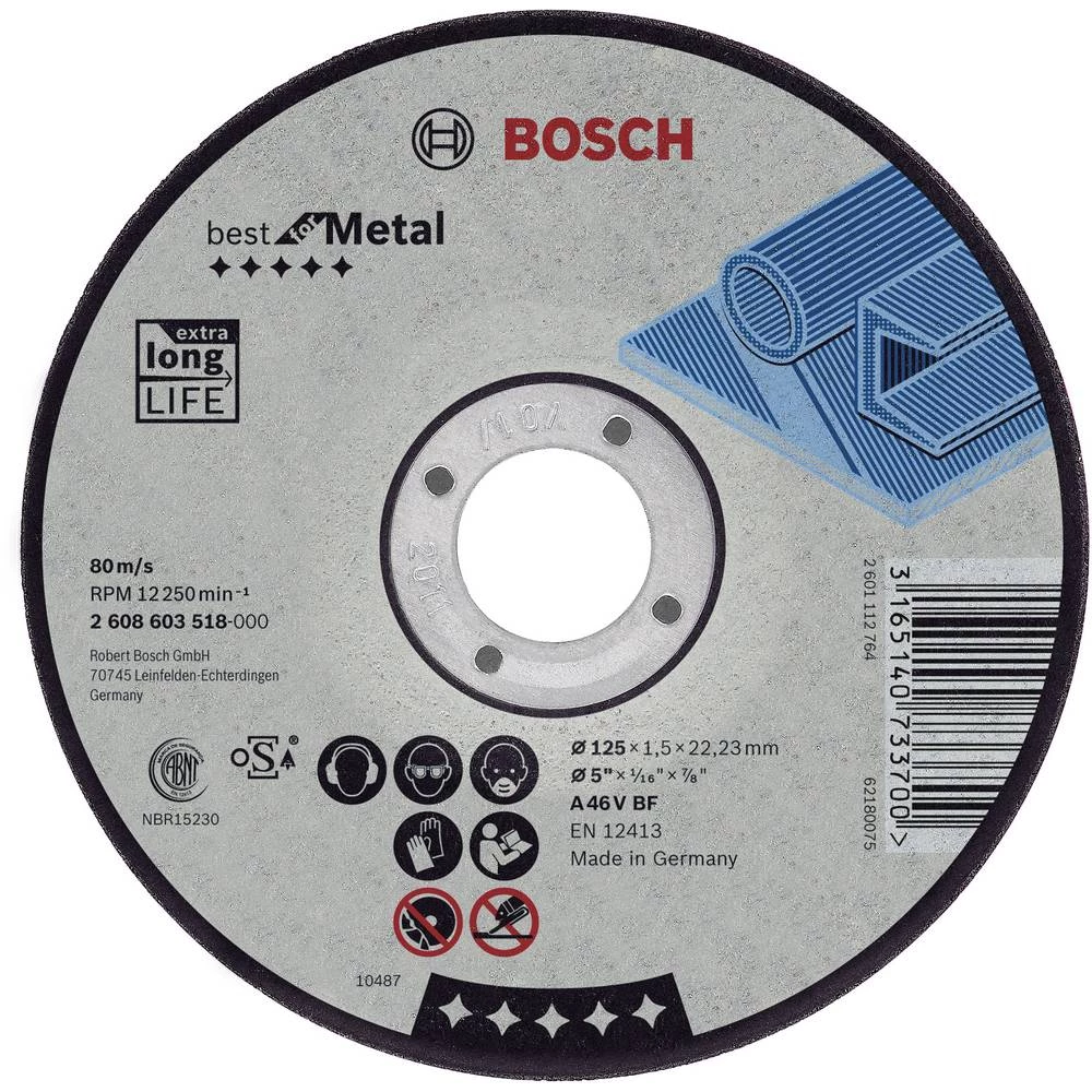 Bosch Accessories 2608603524 Rezna ploča s glavom 125 mm 22.23 mm 1 ST slika